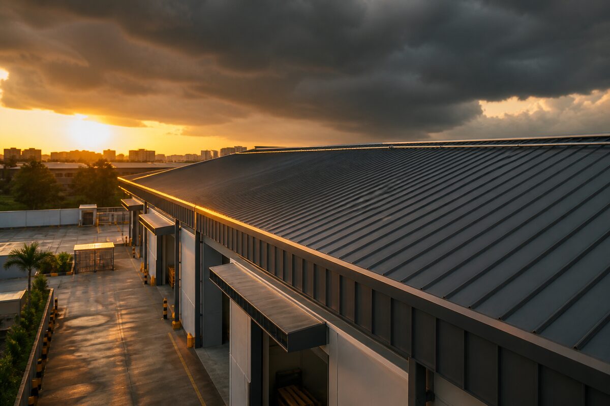 Light-industrial facility with a standing-seam metal roof