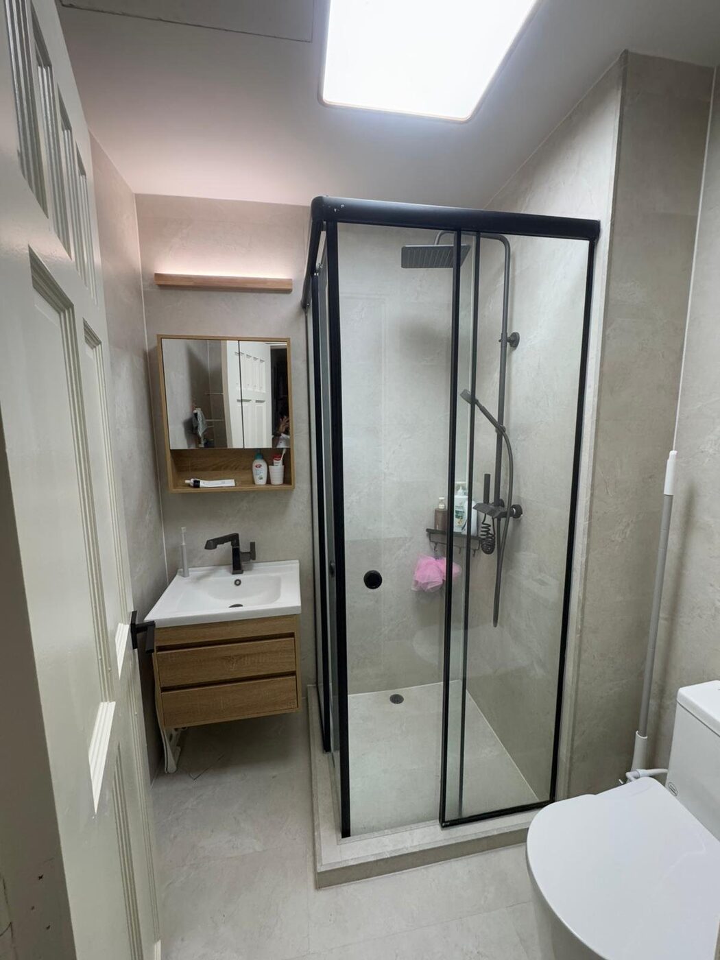 Completed bathroom renovation