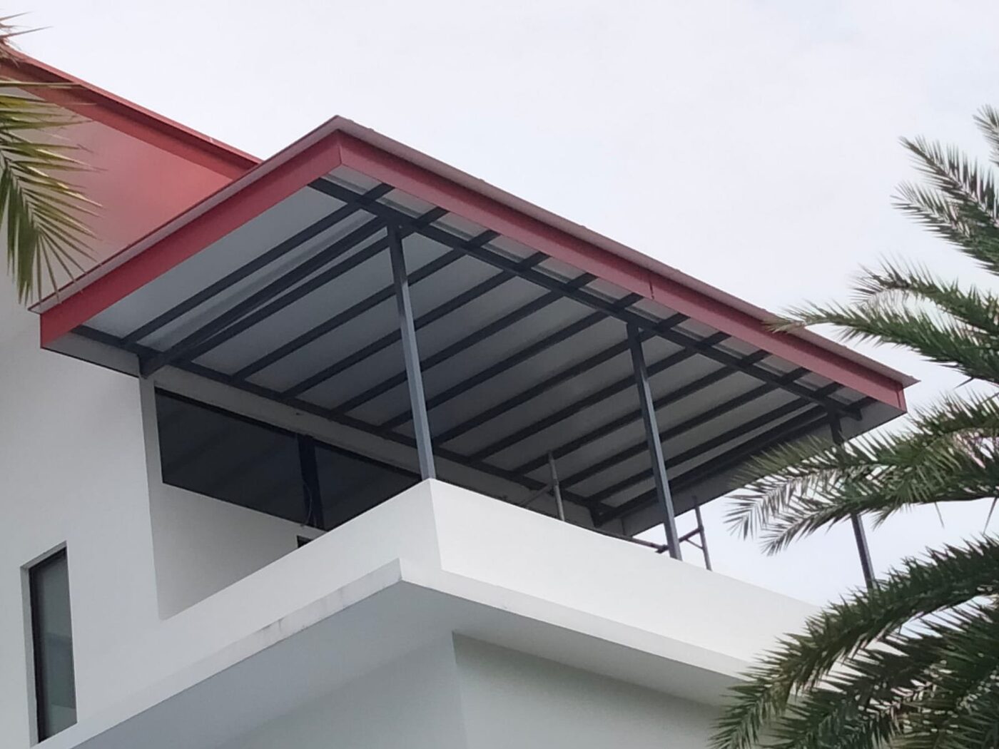 Steel canopy and roof trim works